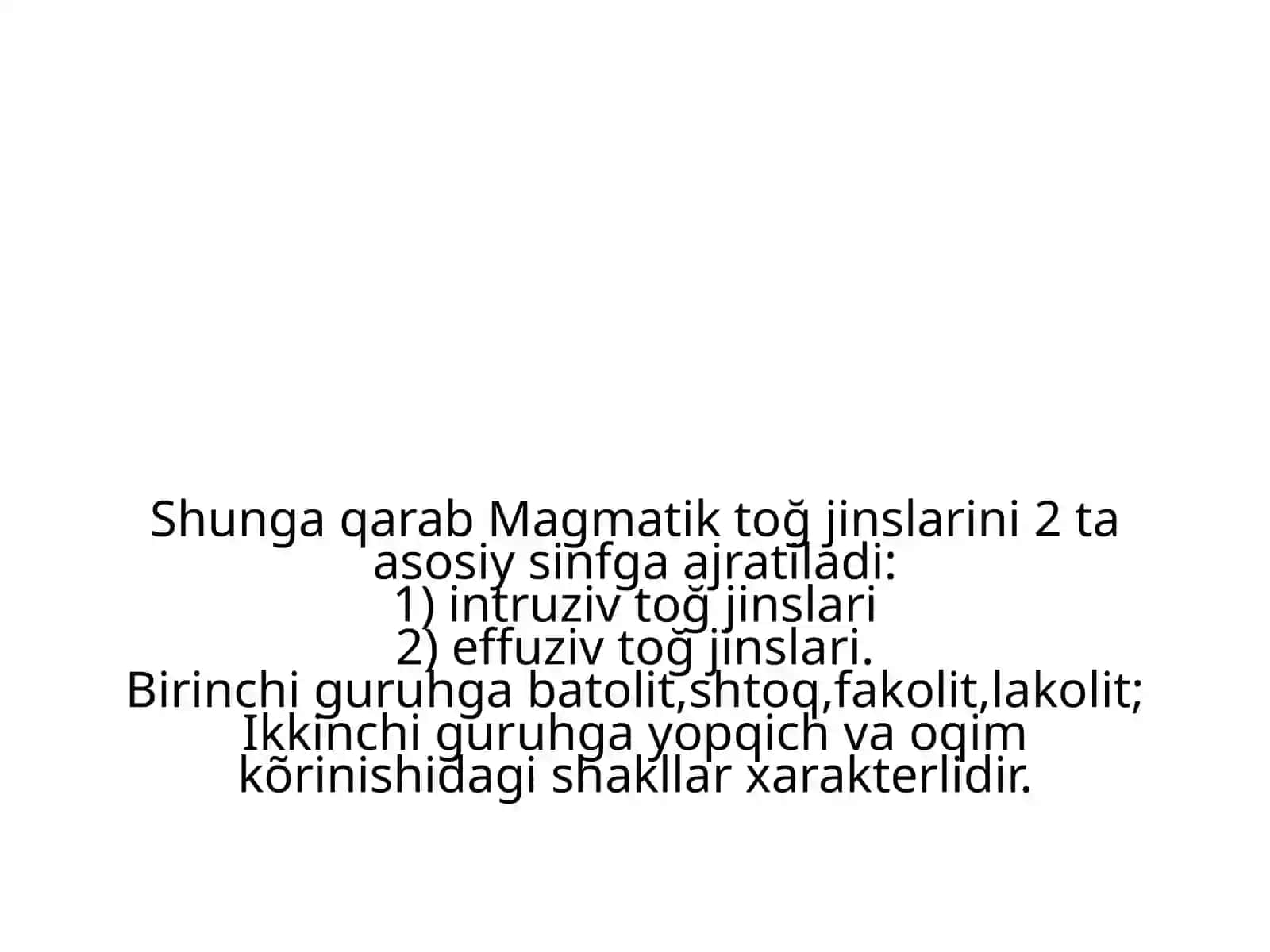 Magmatik toğ jinslarining tasnifi 4