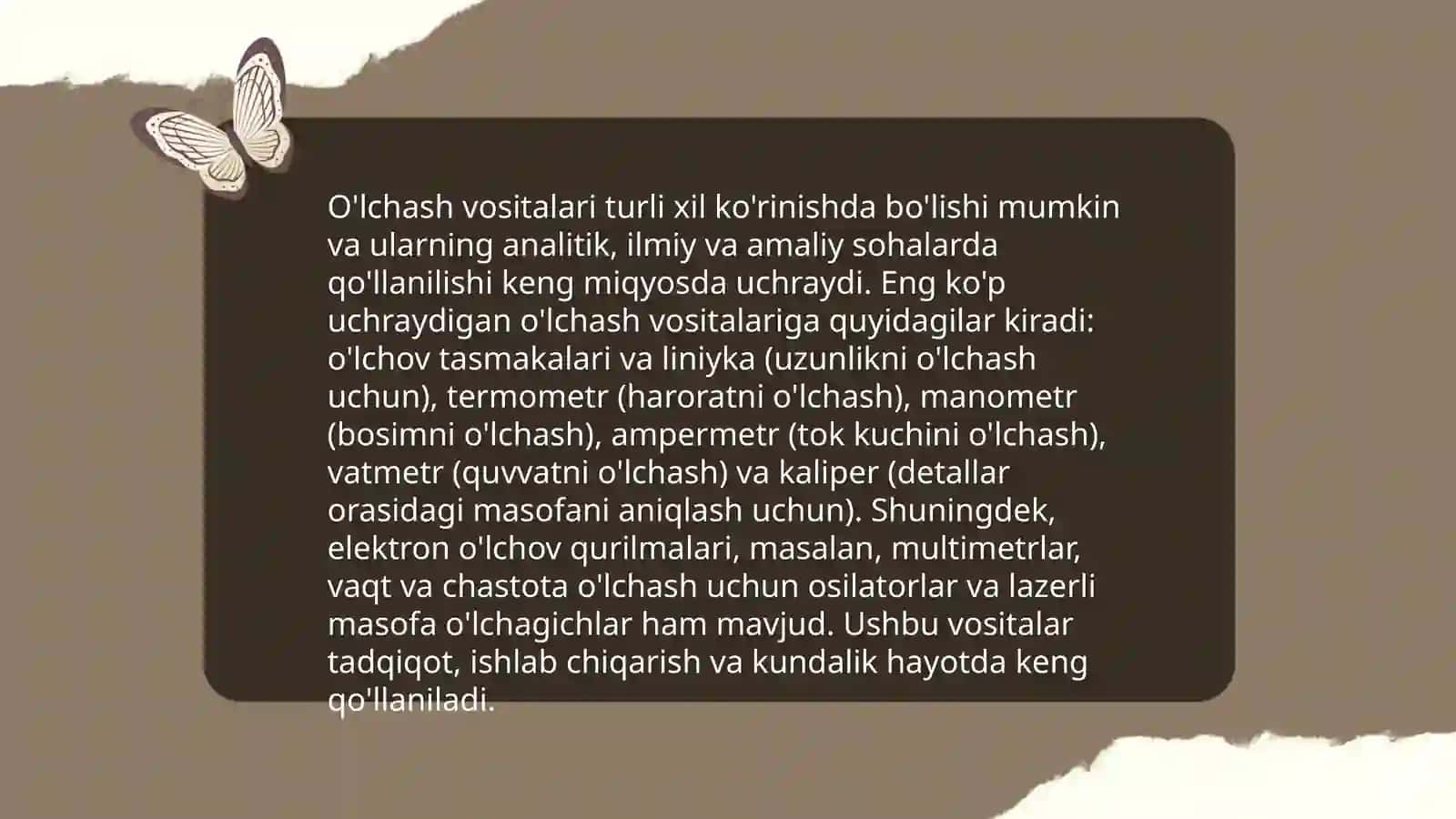 O'lchash usullari. O'lchash vositalari 4