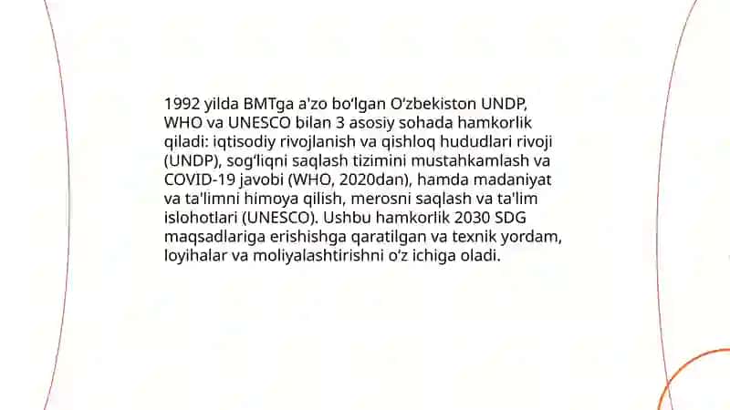 O'zbekistonning xalqaro tashkilotlar bilan hamkorlik aloqalari 4