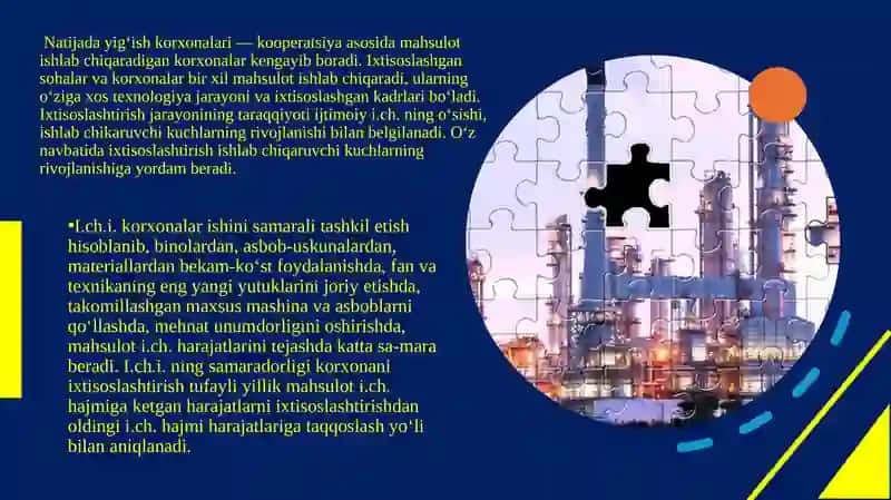 Ishlab chiqarishni iqtisoslashtirish va diversifikatsiyalash 4