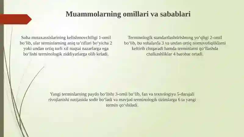 Terminologiyadagi muammolar 4