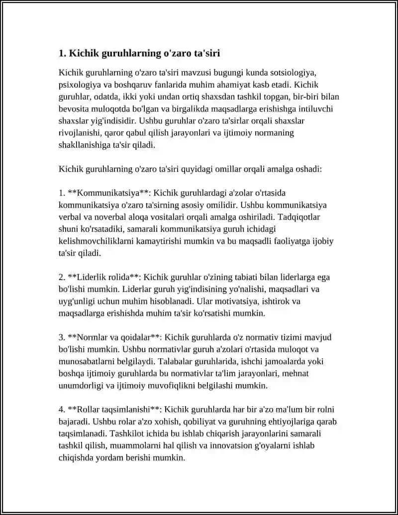 Kichik Guruhlar Psixologiyasi 4