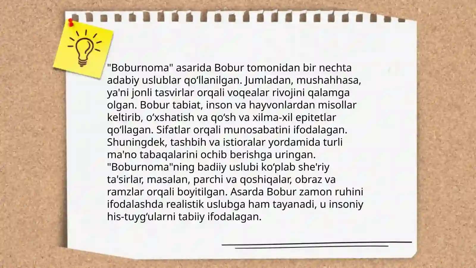 Bobur asarlarining lisoniy xususiyatlari 4