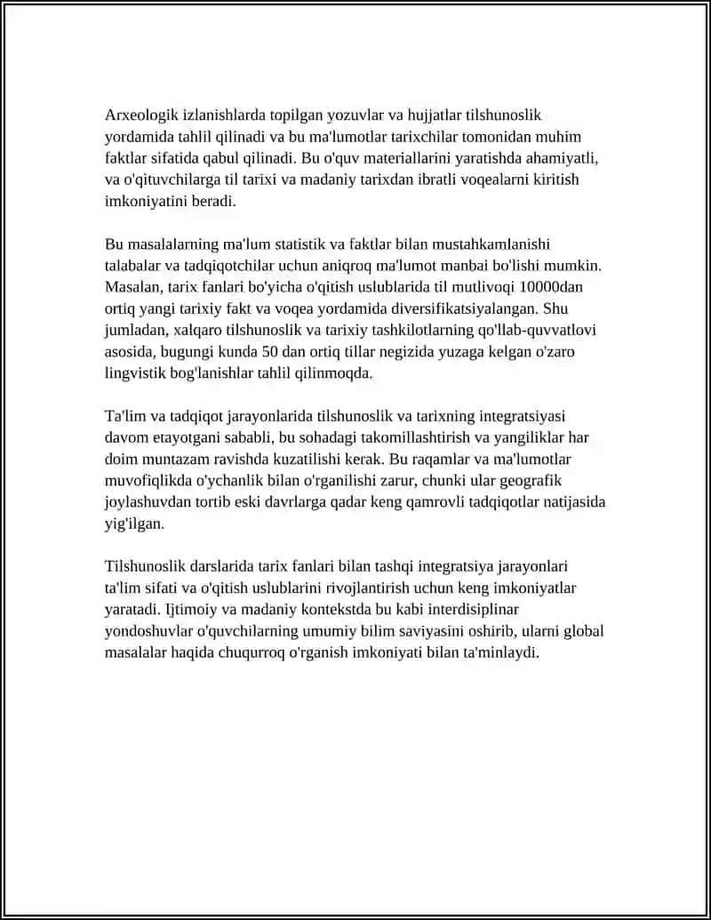 TILSHUNOSLIK MASALALARINI O'RGANISHDA TASHQI INTEGRATSIYA 4