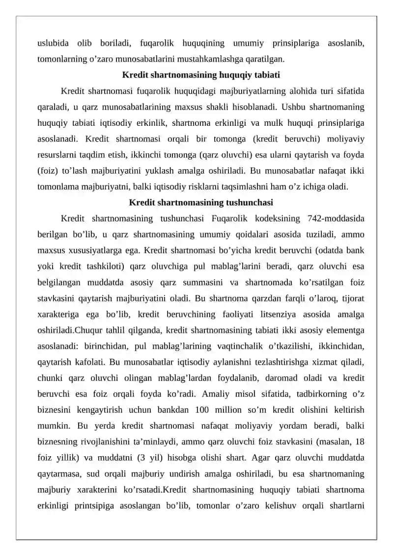 Kredit shartnomasi 4