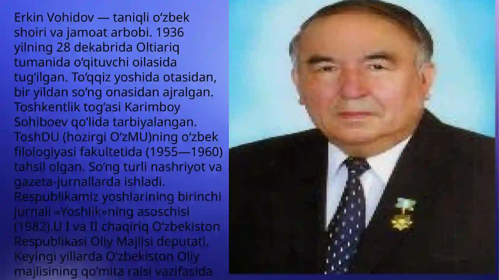 Erkin Vohidov hayoti ijod yo'li 4