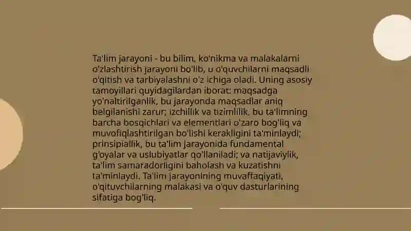 Talim jarayonining mohiyati 4