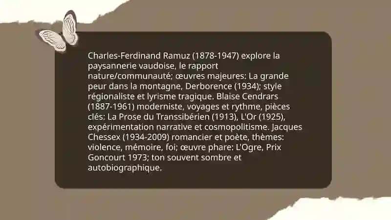 La litterature Francophone de Suisse 4