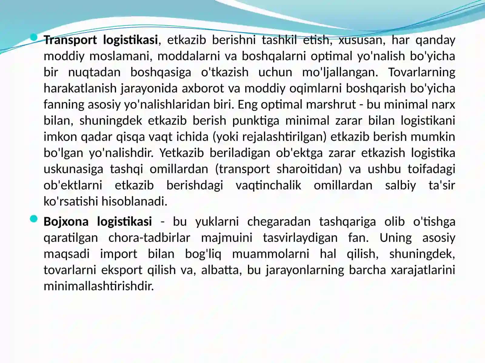 Mavzu№19LOGISTIKA VA BOSHQARUV 4