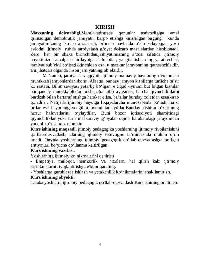 Talaba yoshlarni ijtimoiy pedagogik qo'llab-quvvatlash. 4