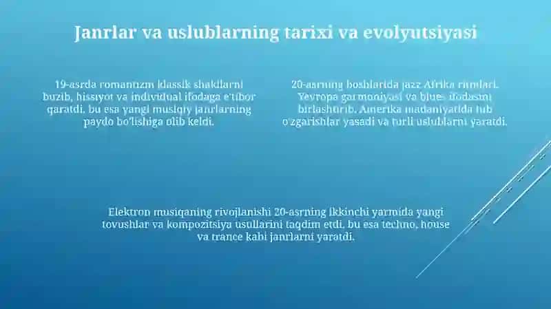 Musiqiy janr va uslublar 4