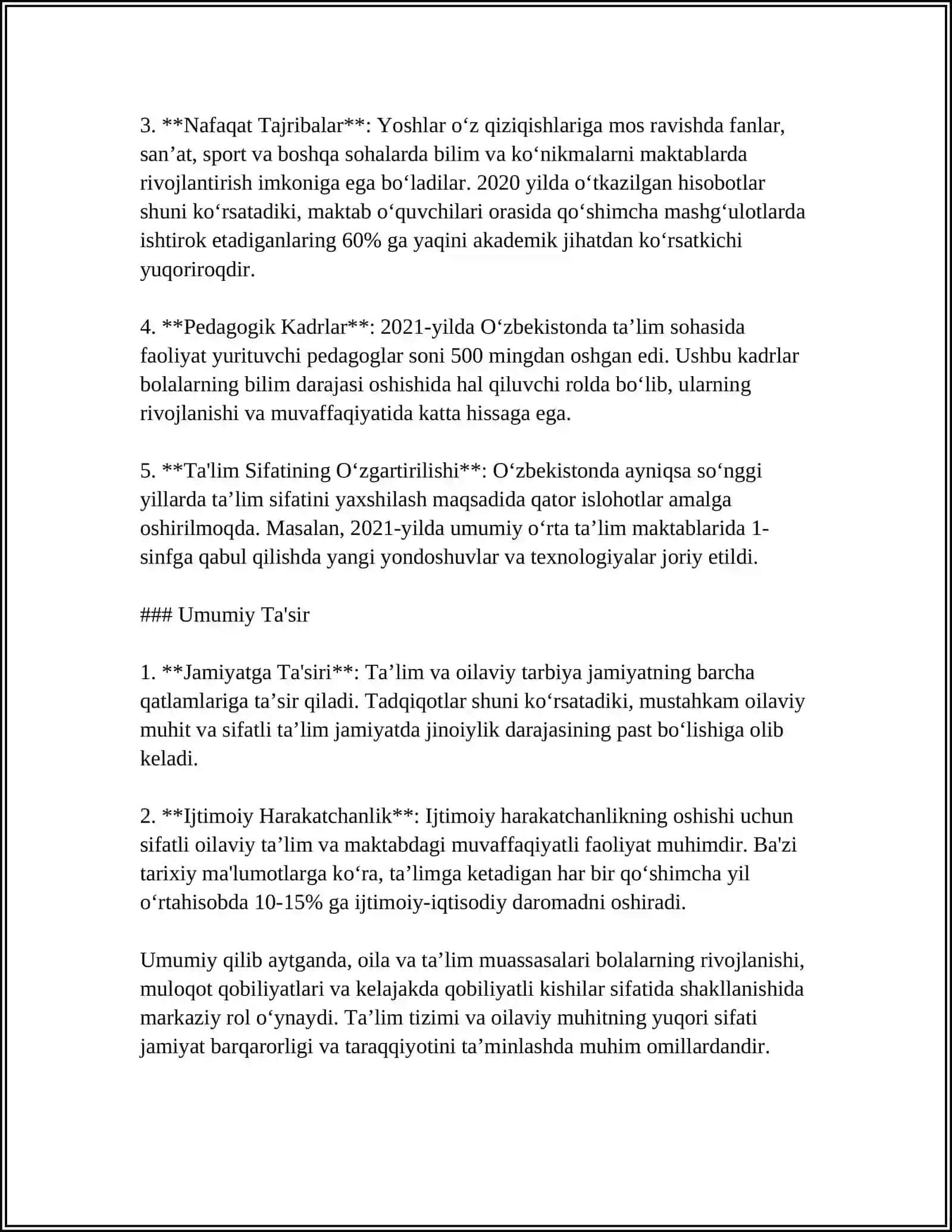 Oila va taʼlim muassasasining rolini aniqlash 4