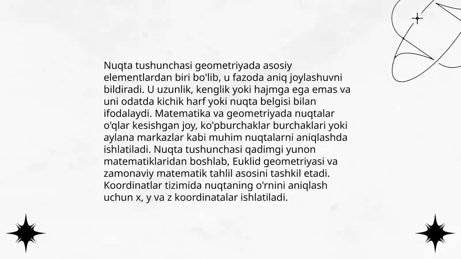 Asosiy geomitrik tushunchalar 4