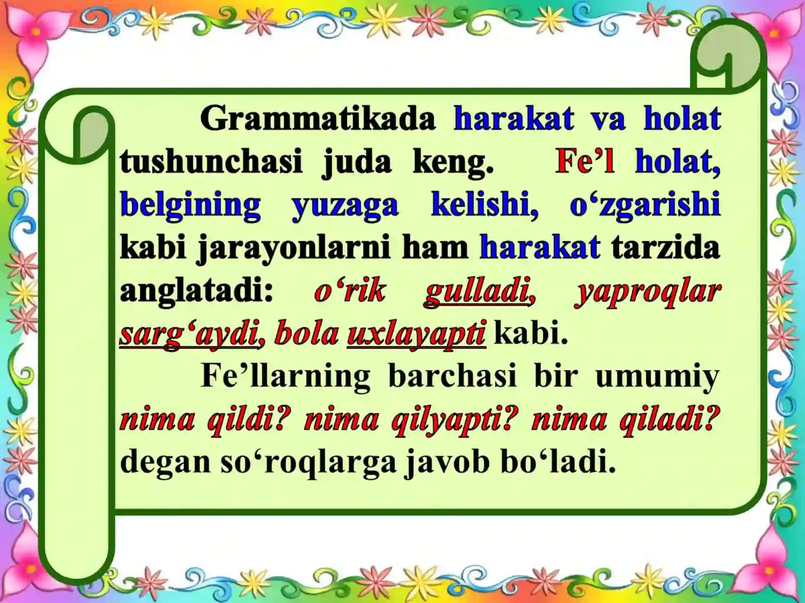 Fe’l so‘z turkumi sifatida 4