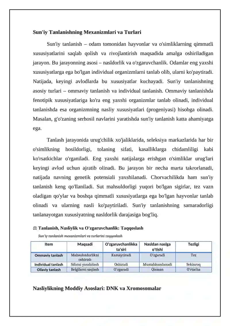 Evolyutsiya biologiyasi 4