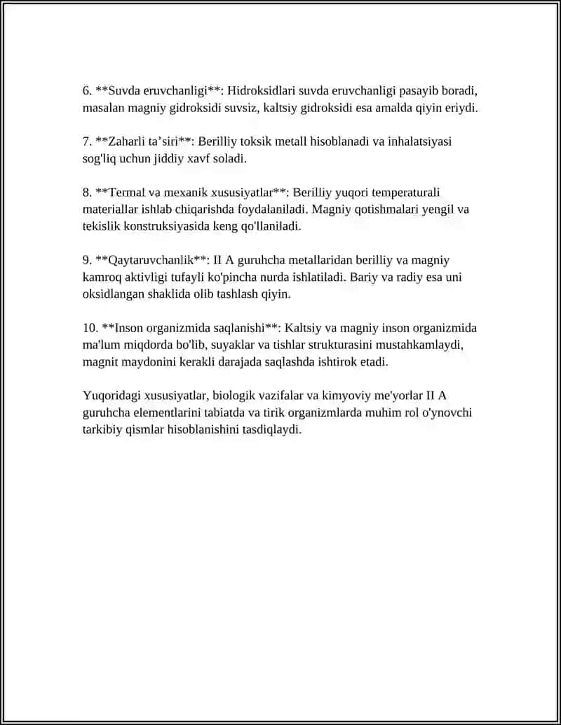 II A GURUHCHA ELEMENTLARINING BIOLOGIK AHAMIYATI 4