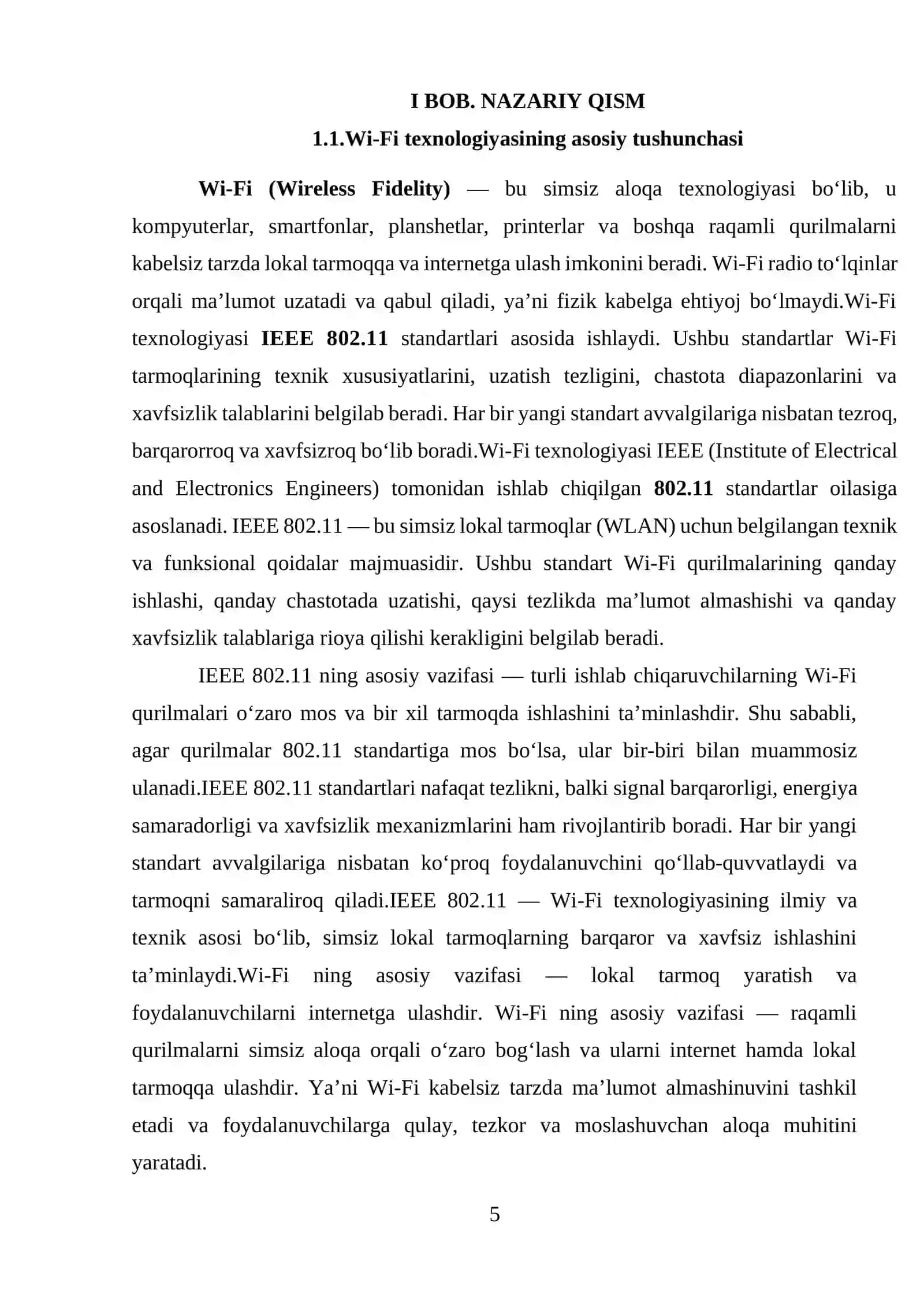 Wi-Fi tarmoqlarida xavfsizlik muammolari va himoya usullari 4