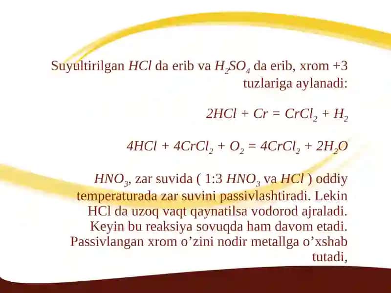Xromning Xossalari 4