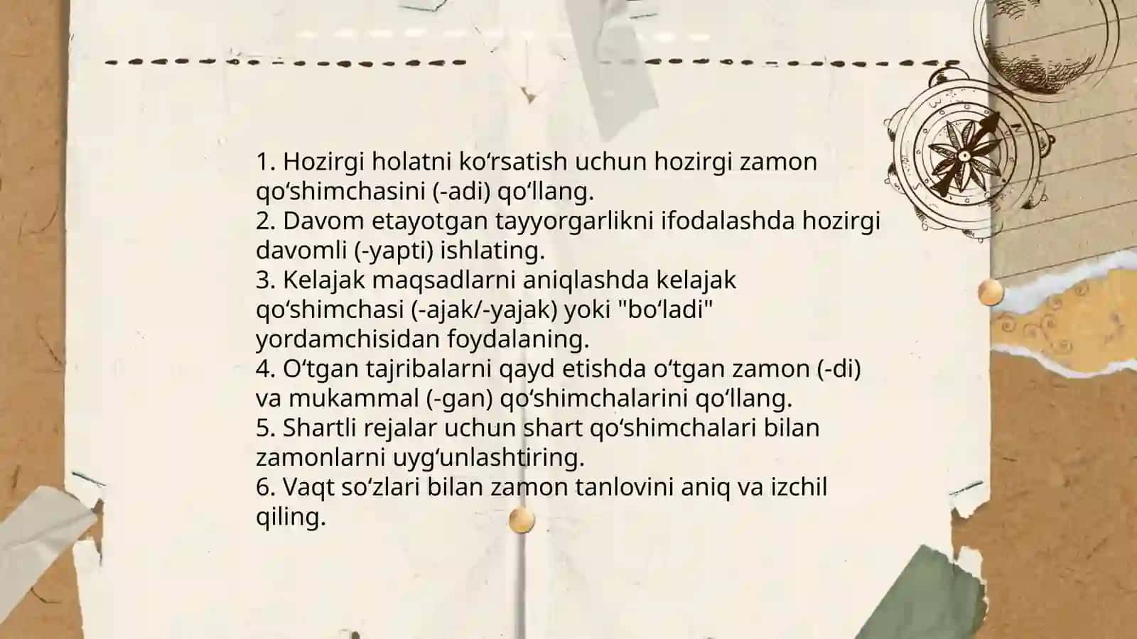 Kelajak kasblari.Zamon qo'shimchalarining qo'llanilishi 4