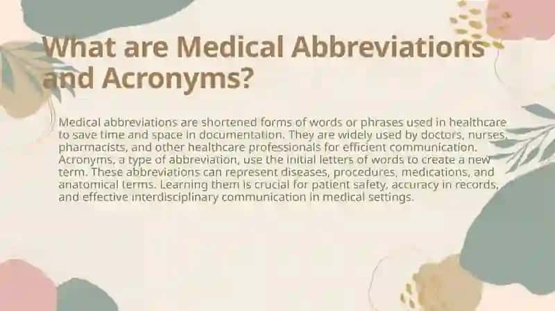 Medical Abbreviations 4