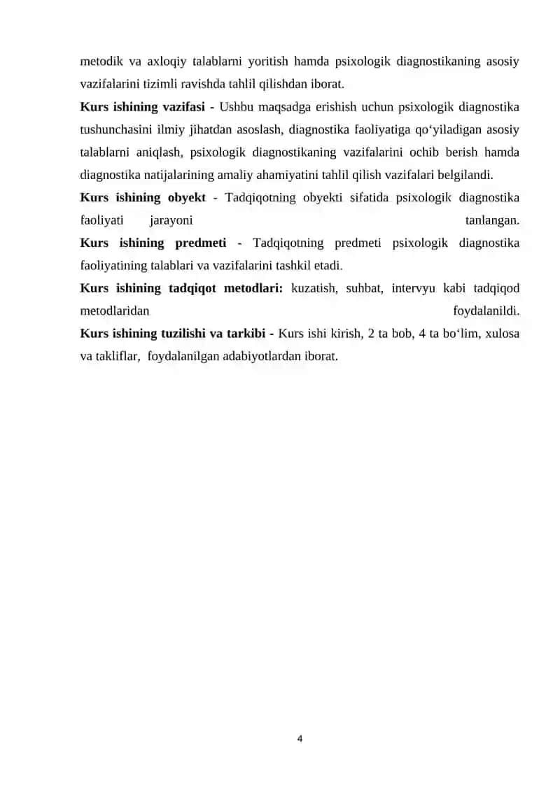 PSIXOLOGIK DIAGNOSTIKA FAOLIYATINI TALABLARI VA VAZIFALARI 4