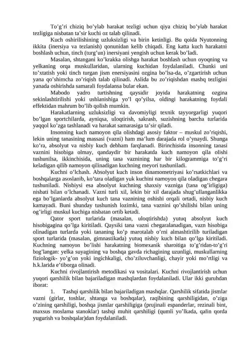 Kuch qobiliyatini tarbiyalash 4
