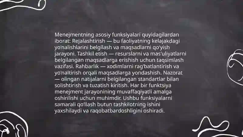 Menejment fanining mazmuni mohiyati 4