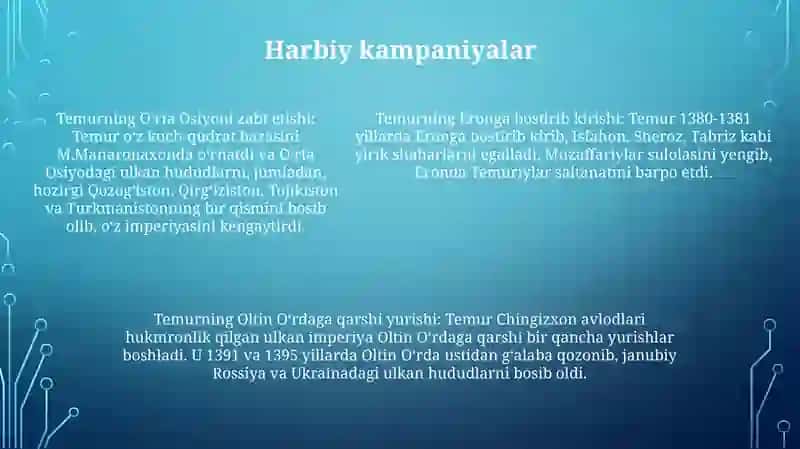 Temuriy Hukmdorlar Faoliyatiga Nazar 4