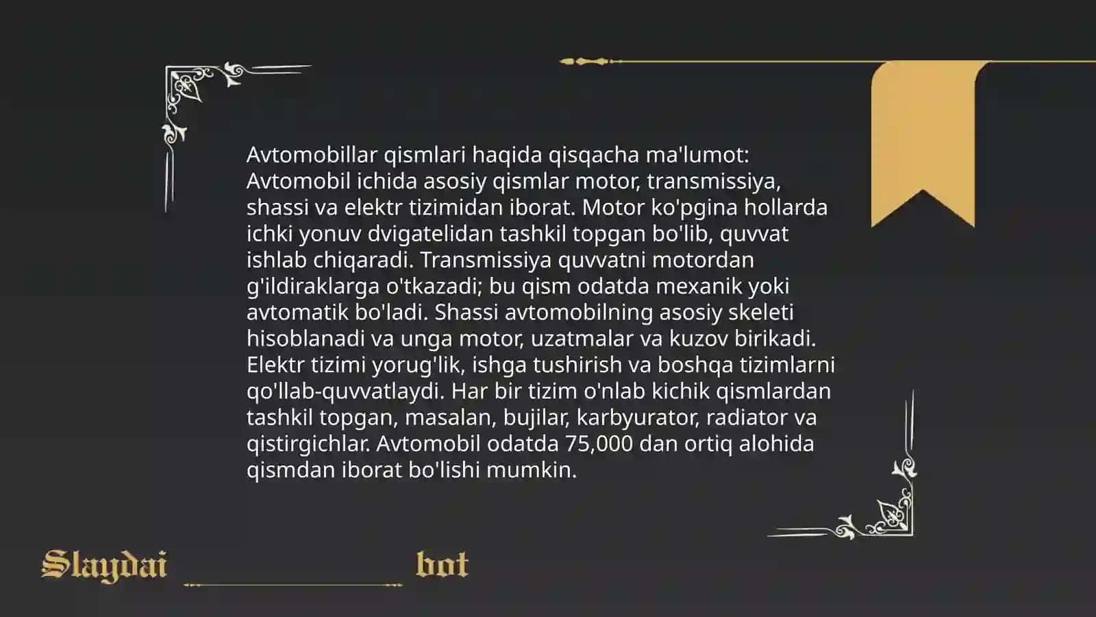 Traktor va avtomobillar taqsimlash qutisi 4
