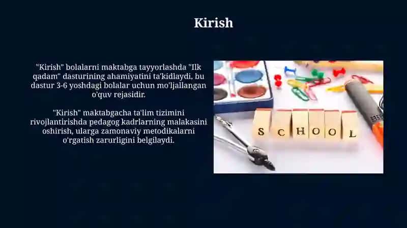 Maktabgacha taʼlim tizimini rivojlantirishning ustuvor yoʻnalishlari 4