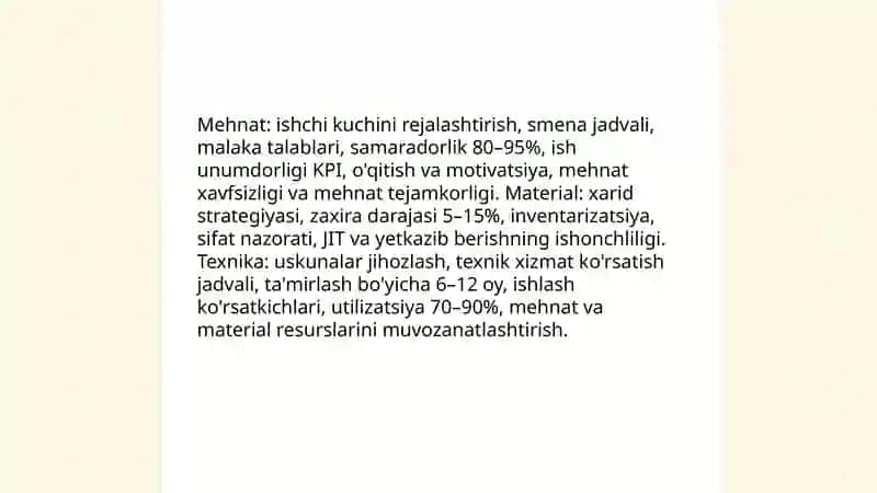 Qurilishda ishlab chiqarish tizimini boshqarish 4