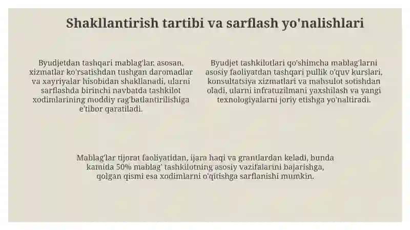 Byudjet tashkilotlarini buyjedtan tashqari jamgarmalari 4