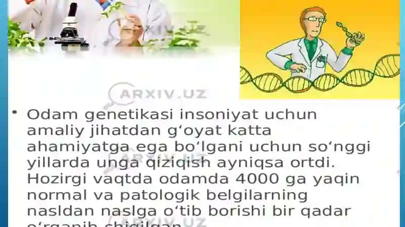 Odam genetikasi o'rganish usullari 4
