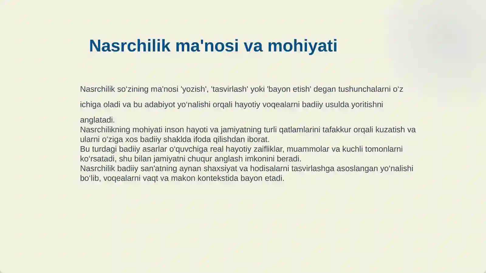 HOZIRGI ADABIY JARAYONDA NASRCHILIK BADIIYATI 4