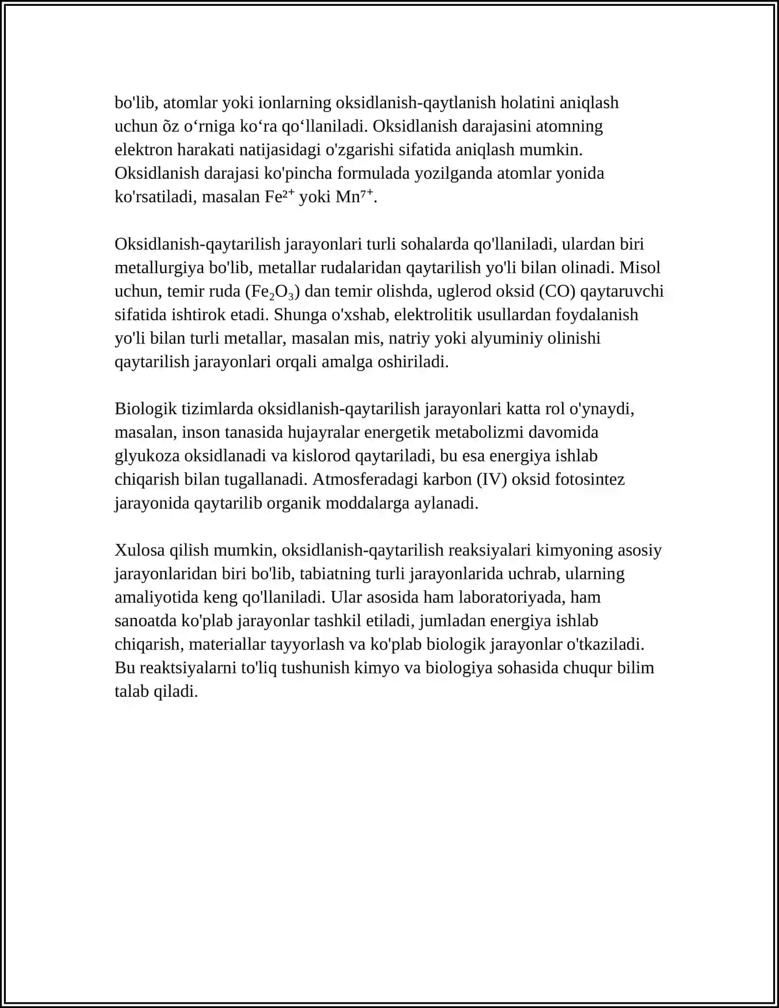 OKSIDLANISH QAYTARILISH REAKSIYALARI 4