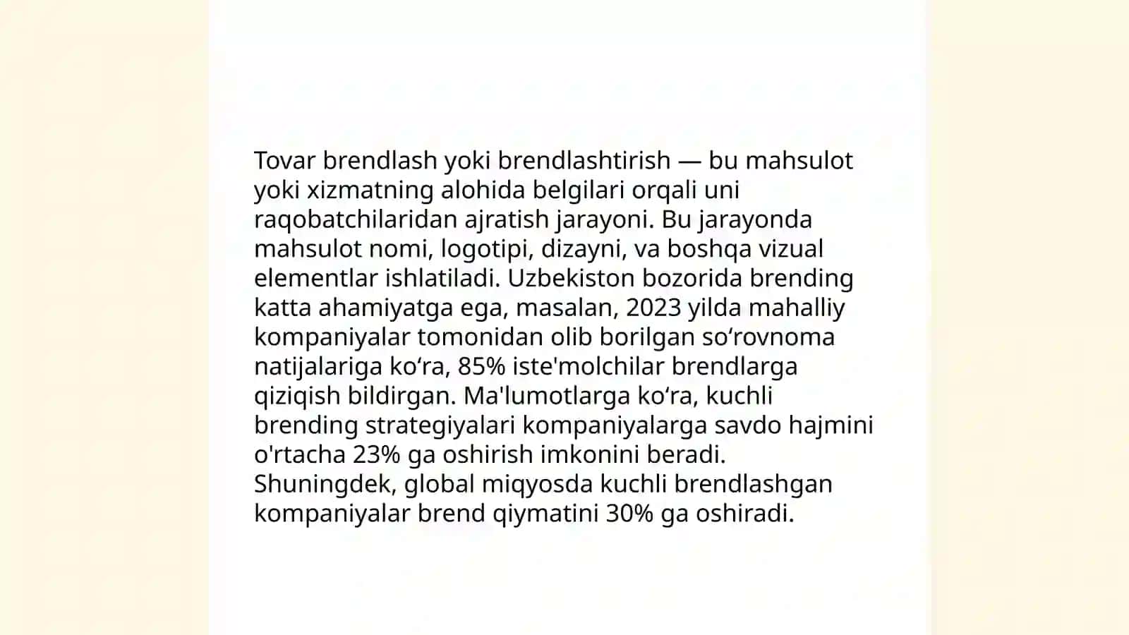Marketing tizimida tovar siyosati 4