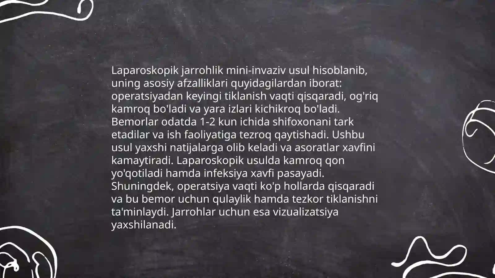 Kam invaziv jarrohlikning asosiy tushunchalari 4