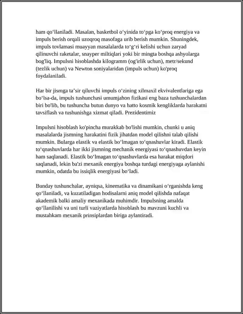 Mexanikada impuls 4