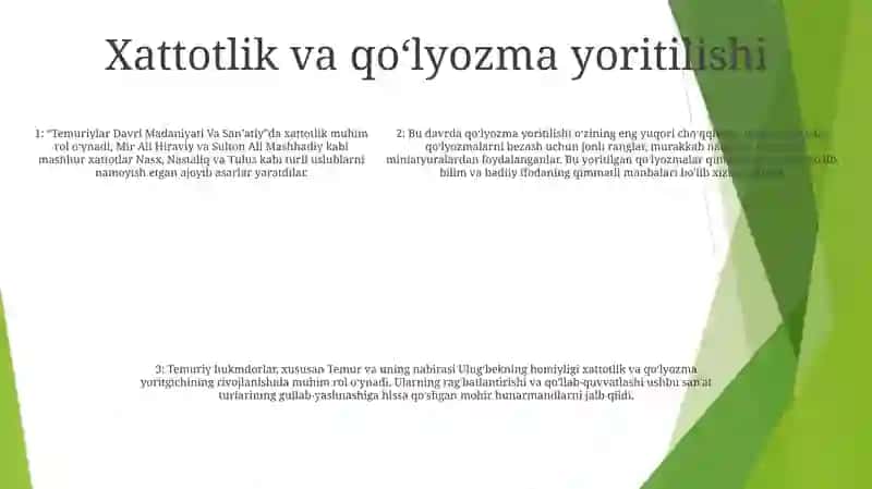 Temuriylar Davri Madaniyati Va San'Ati 4