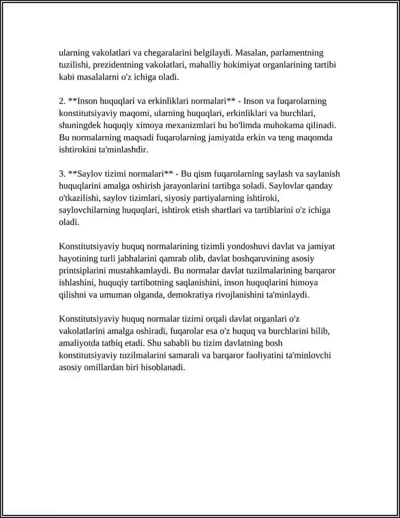 KONSTITUTSIYAVIY HUQUQ NORMALARINING TIZIMI 4