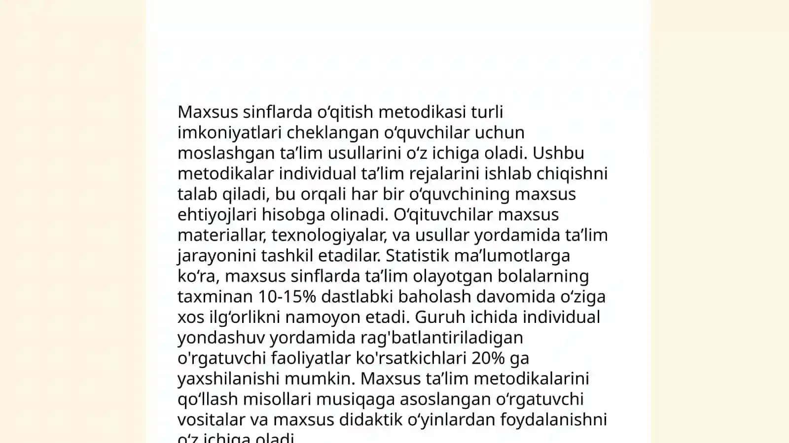 Maxsus maktablarda ta'lim shakllari 4