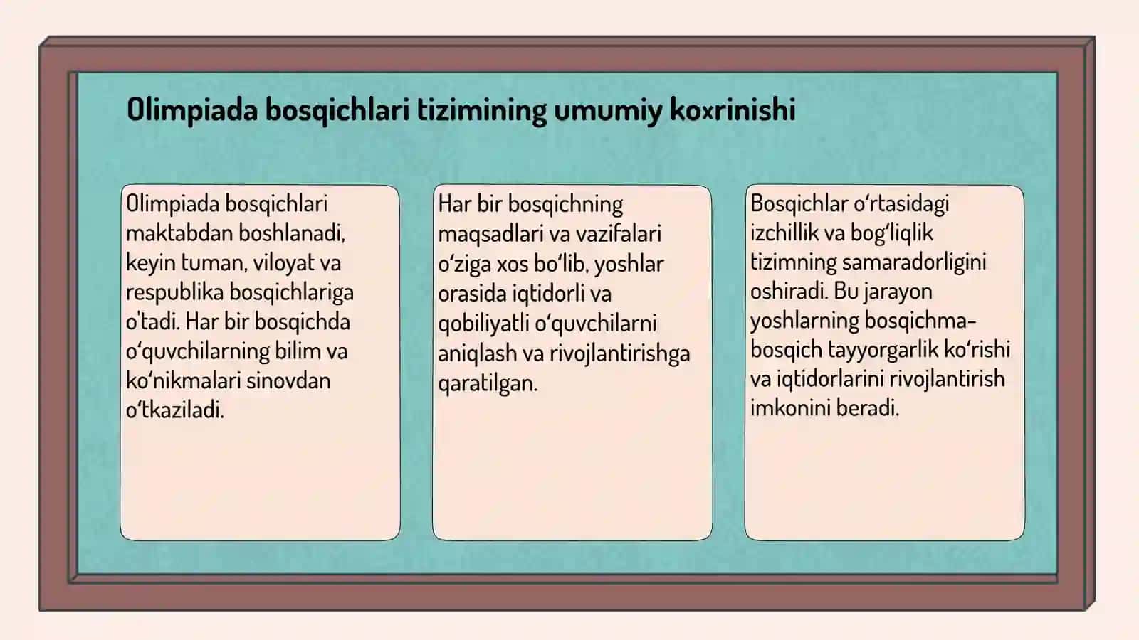 Biologiya Olimpiadalarini Tashkil Etish 4