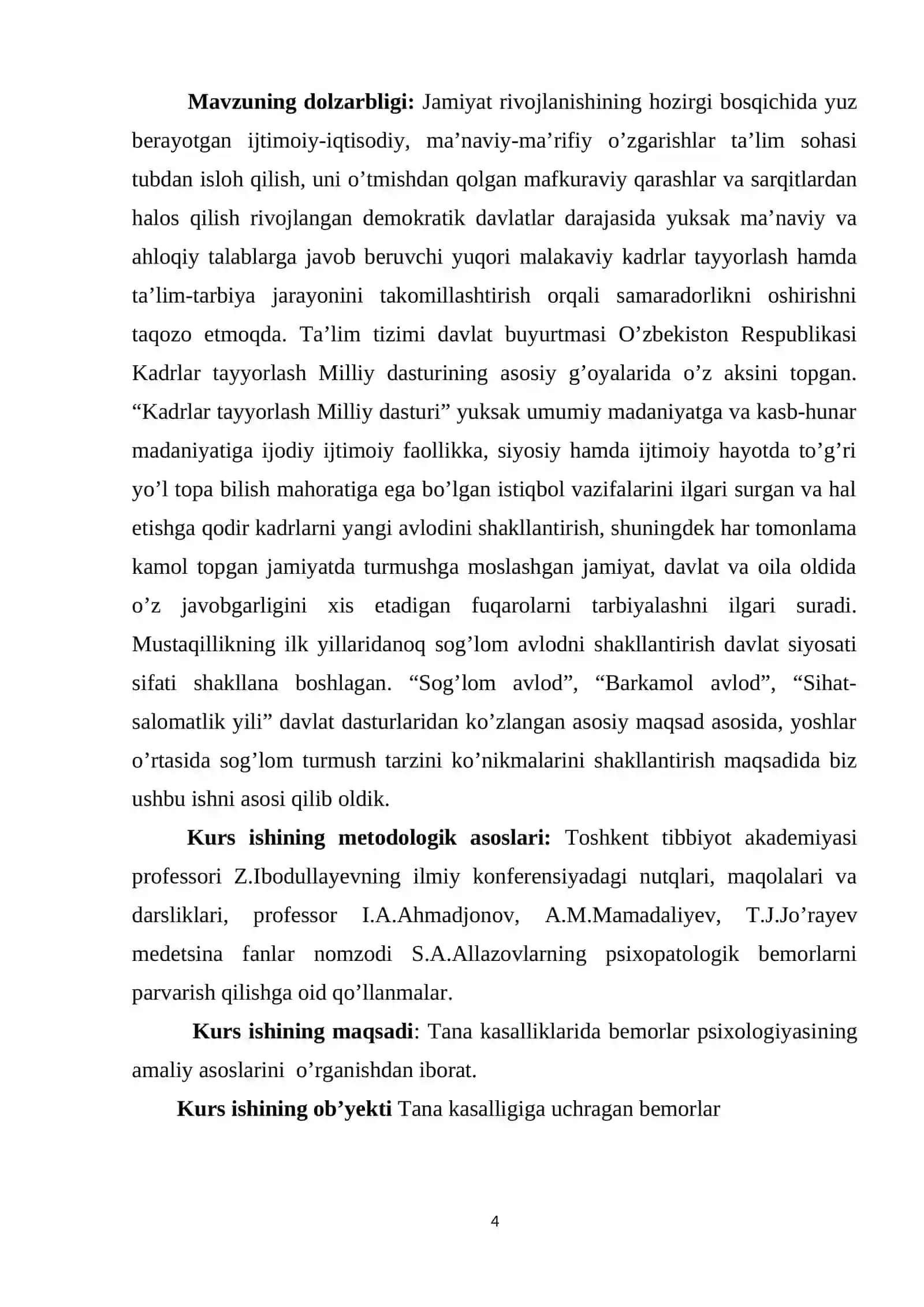 TANA KASALLIKLARIDA BEMORLAR PSIXOLOGIYASI 4