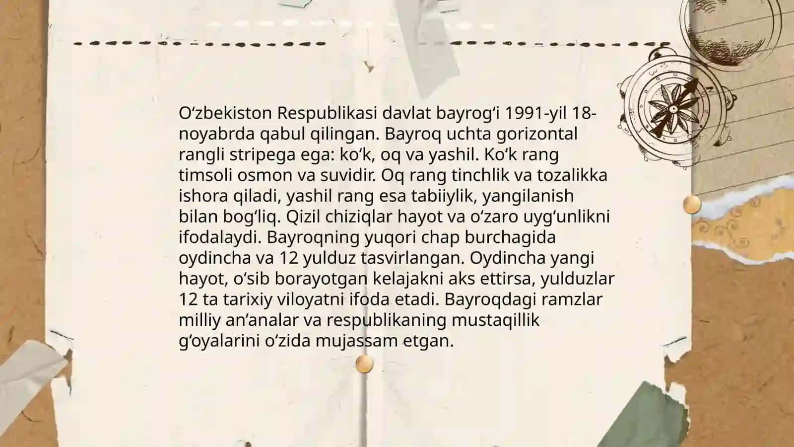 Oʻzbekiston respublikasi davlat bayrogʻi 4