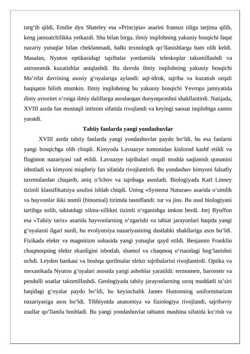XVIII-XIX asrlarda Yevropada fan va texnikaning rivojlanishi 4