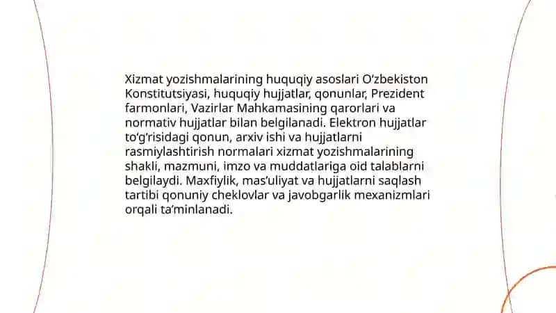 Xizmat yozishmalari 4