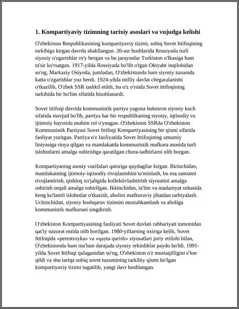O'ZBEKISTON RESPUBLIKASI OLIY TA’LIM FAN VA INNOVATSIYA VAZIRLIGI UBS MUSTAQIL ISH 4