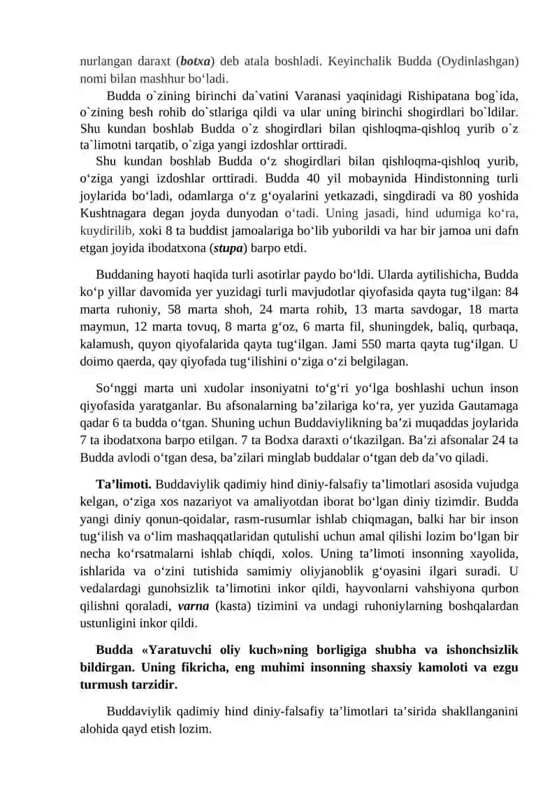 Buddaviylik dini taʼlimoti taqdimot ishi 4