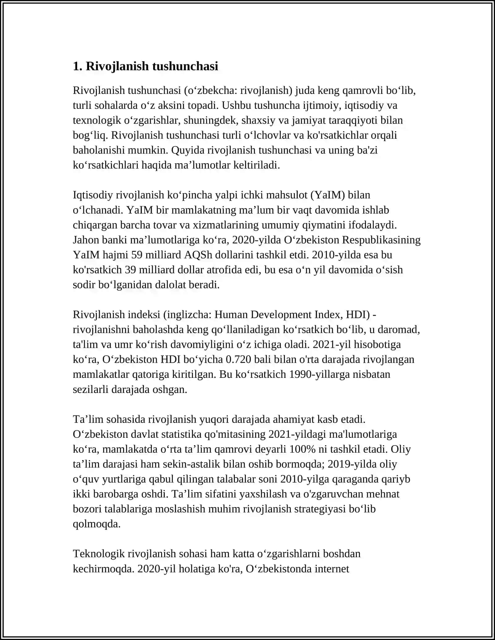 Rivojlanishning UMUMIY QONUNLARI VA KATEGORIYALARI 4