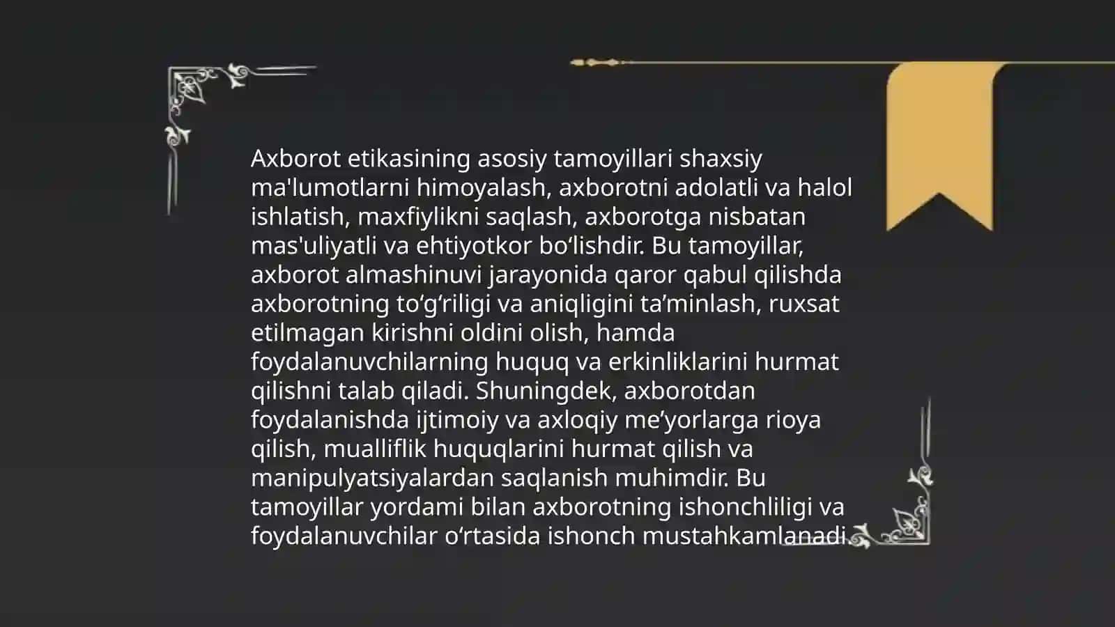 Axborot tarqatish asoslari 4
